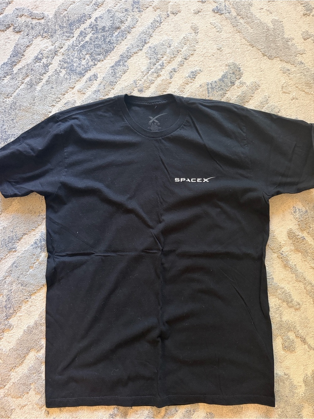Men’s Black SpaceX Logo T-Shirt Large